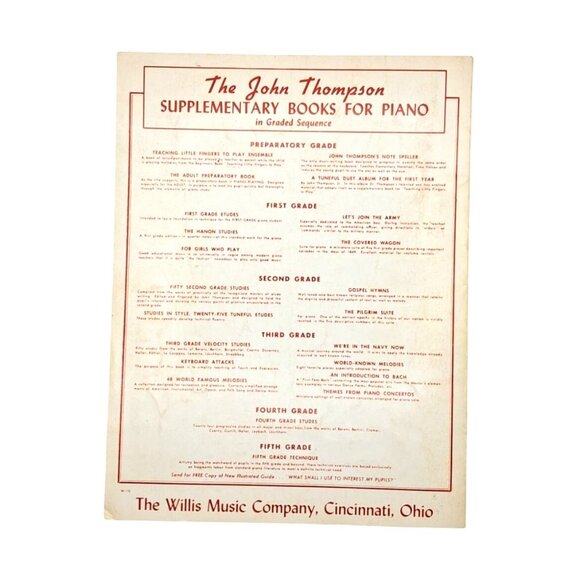 John Thompsons Modern & Supplementary Piano Courses  Second Grade & Preparatory - Picture 5 of 5